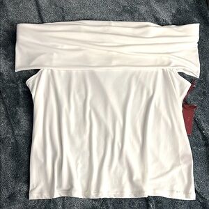White Off-Shoulder Women's Top